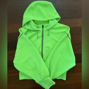 Zara Yellow Athletic Zip up with hood Size S